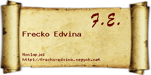 Frecko Edvina névjegykártya